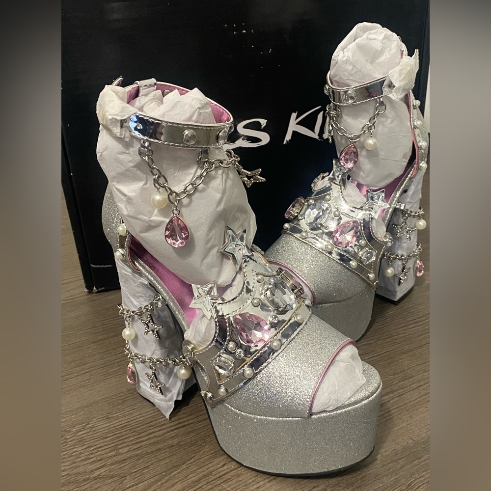 Dolls Kill x Wizard Of Oz | The Good Witch Glinda Platform Heels